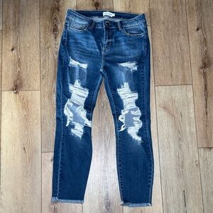 Cello Ripped Dark Blue Skinny Jeans size 11 trendy